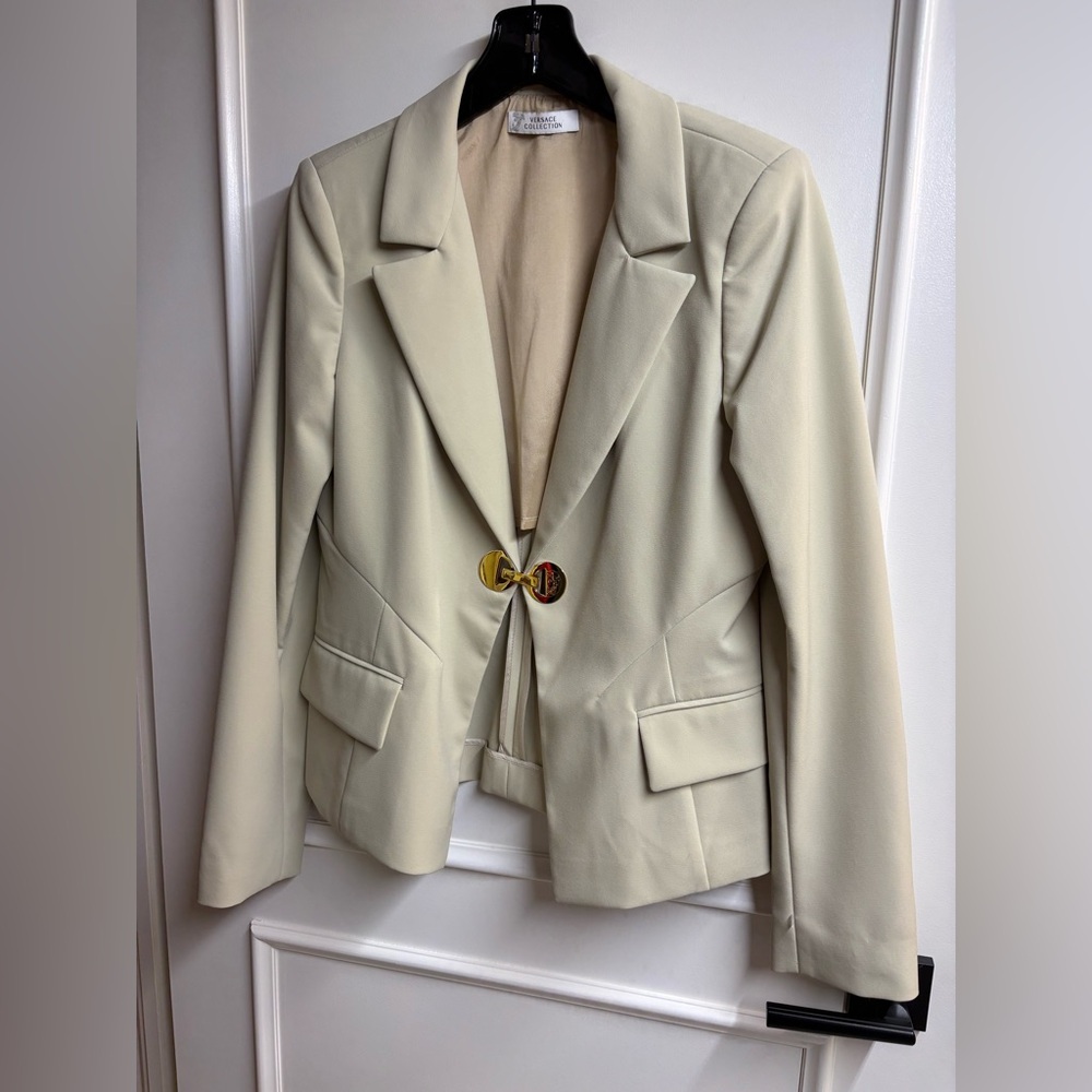 Versace Collection Cream Women's Blazer